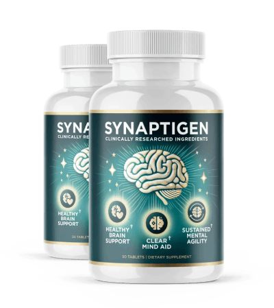 Side view of Synaptigen brain support bottle