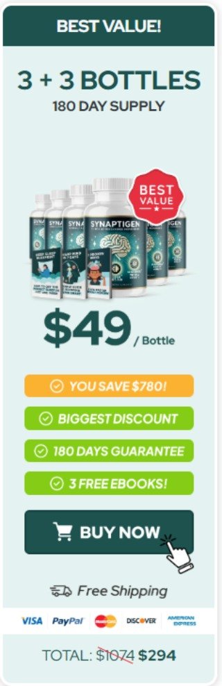 Synaptigen Order 6 Bottles